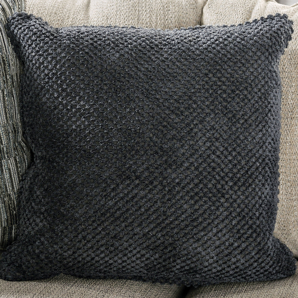 Cream Chenille Padded Loveseat E700