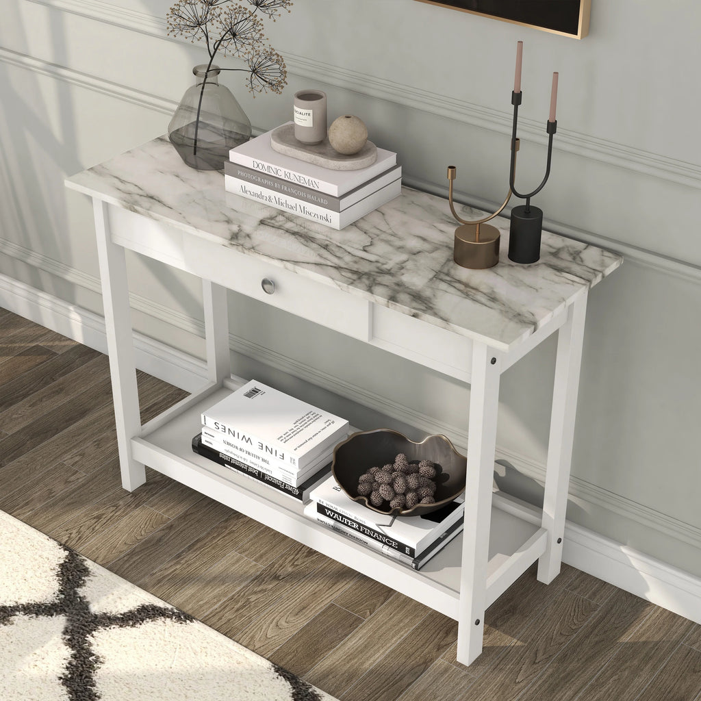 White Wood Sofa Table Z6748
