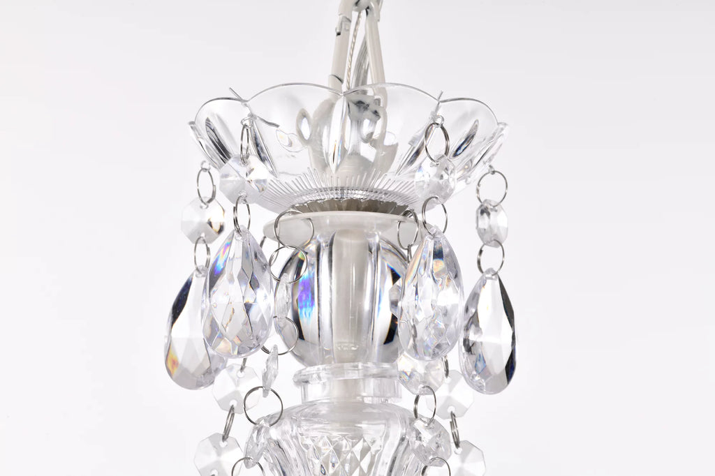 White 5-Light Mini Crystal Chandelier H56089
