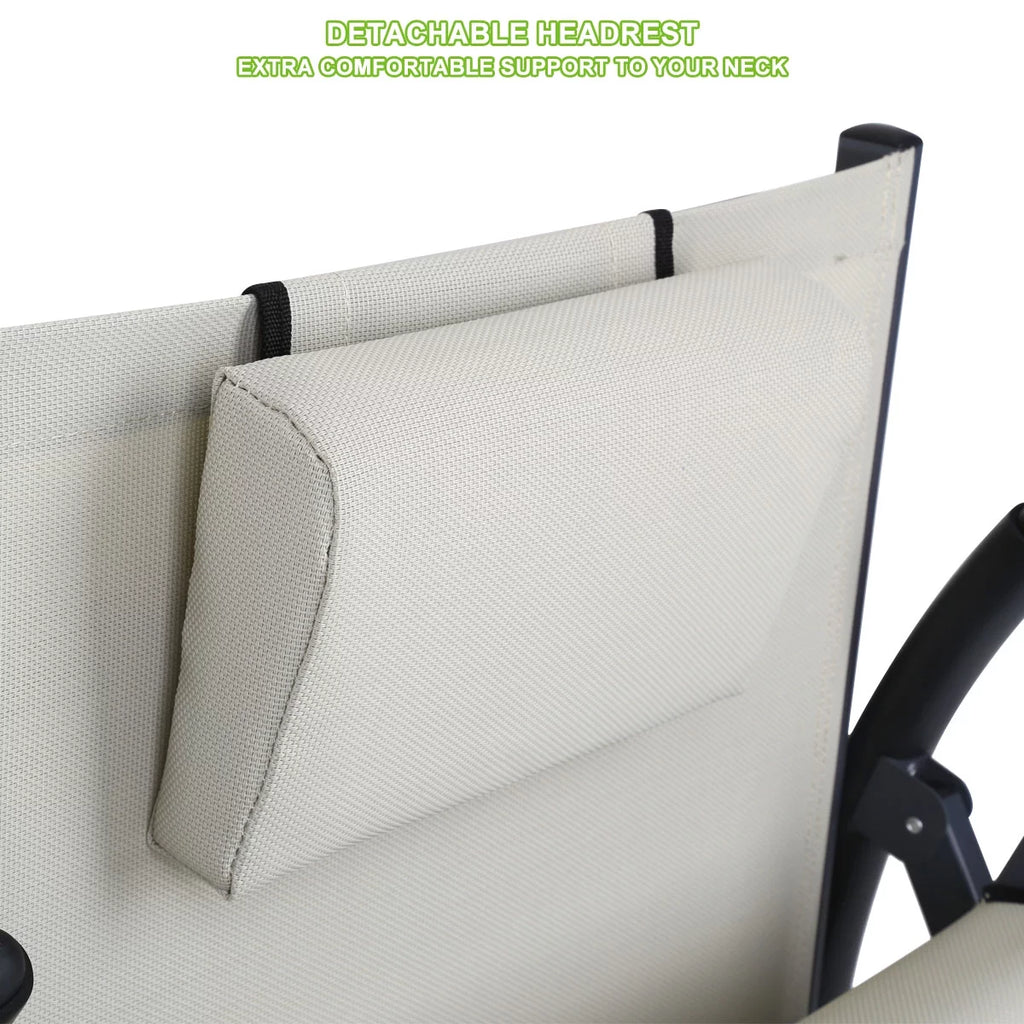 White Folding Patio Sunbeds Z232