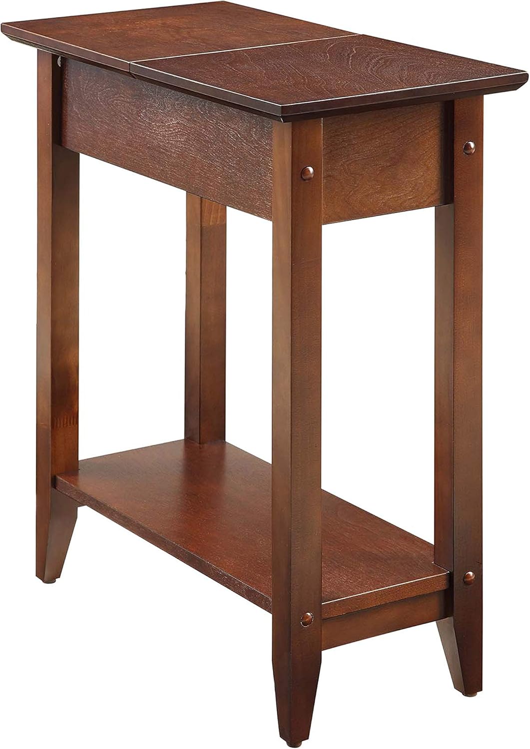 Espresso Flip Top End Table with Shelf G655464