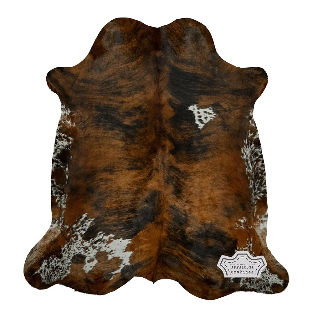Genuine Leather Cowhide Rug Medium Tricolor 6' x 8' R5699