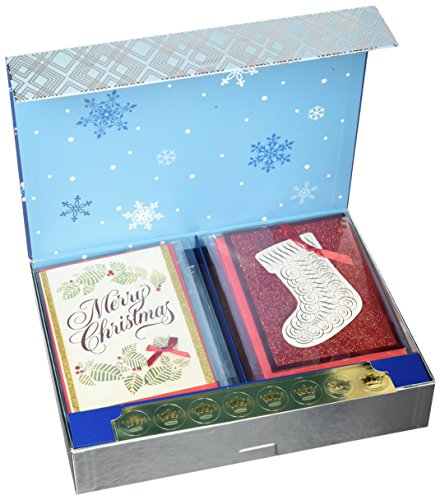 Assorted Boxed Christmas Cards Set Pack of 24 with Envelopes J803