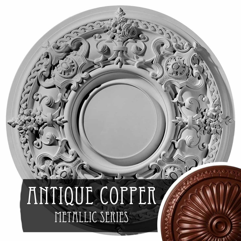 Hand-Painted Firebrick Ceiling Medallion N503121
