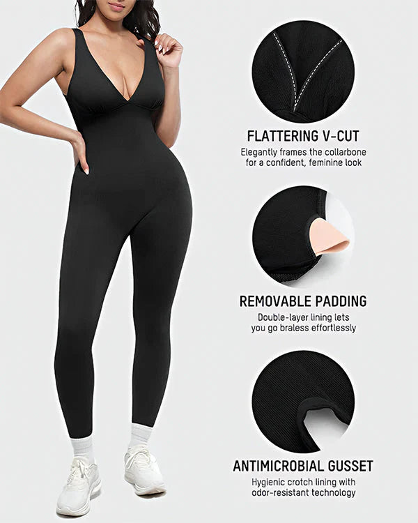 V Neck Sculpting Jumpsuit I755770
