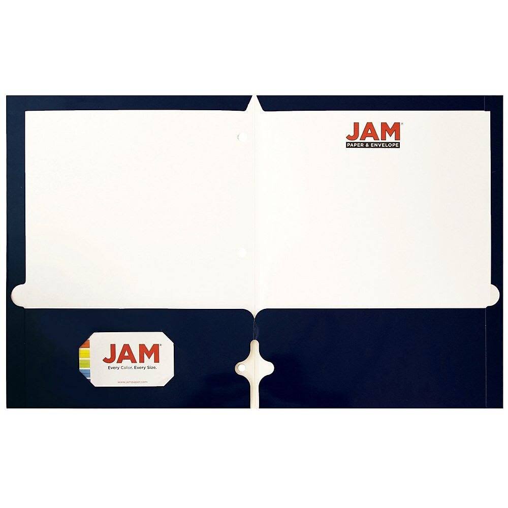Navy Blue 2 Pocket 3 Hole Punched Folders, 50/Box J85173