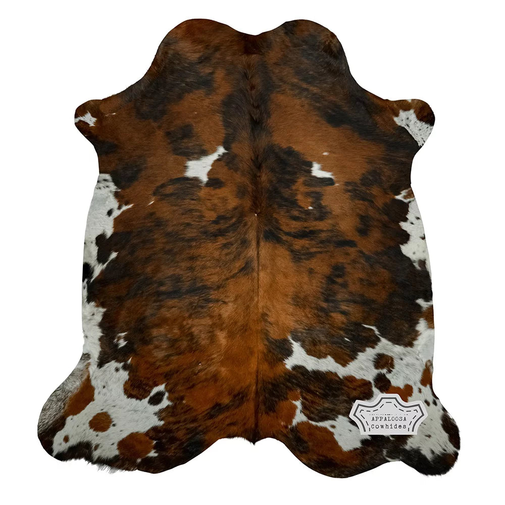 Genuine Leather Cowhide Rug Medium Tricolor 6' x 8' R5699