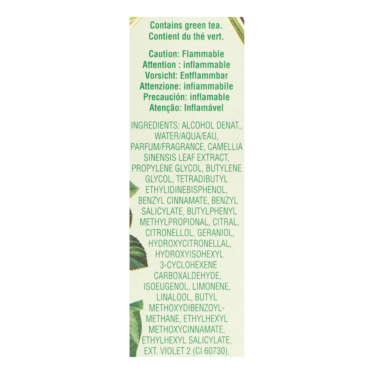 Green Tea Exotic Eau De Toilette Spray 3.3 oz U4125