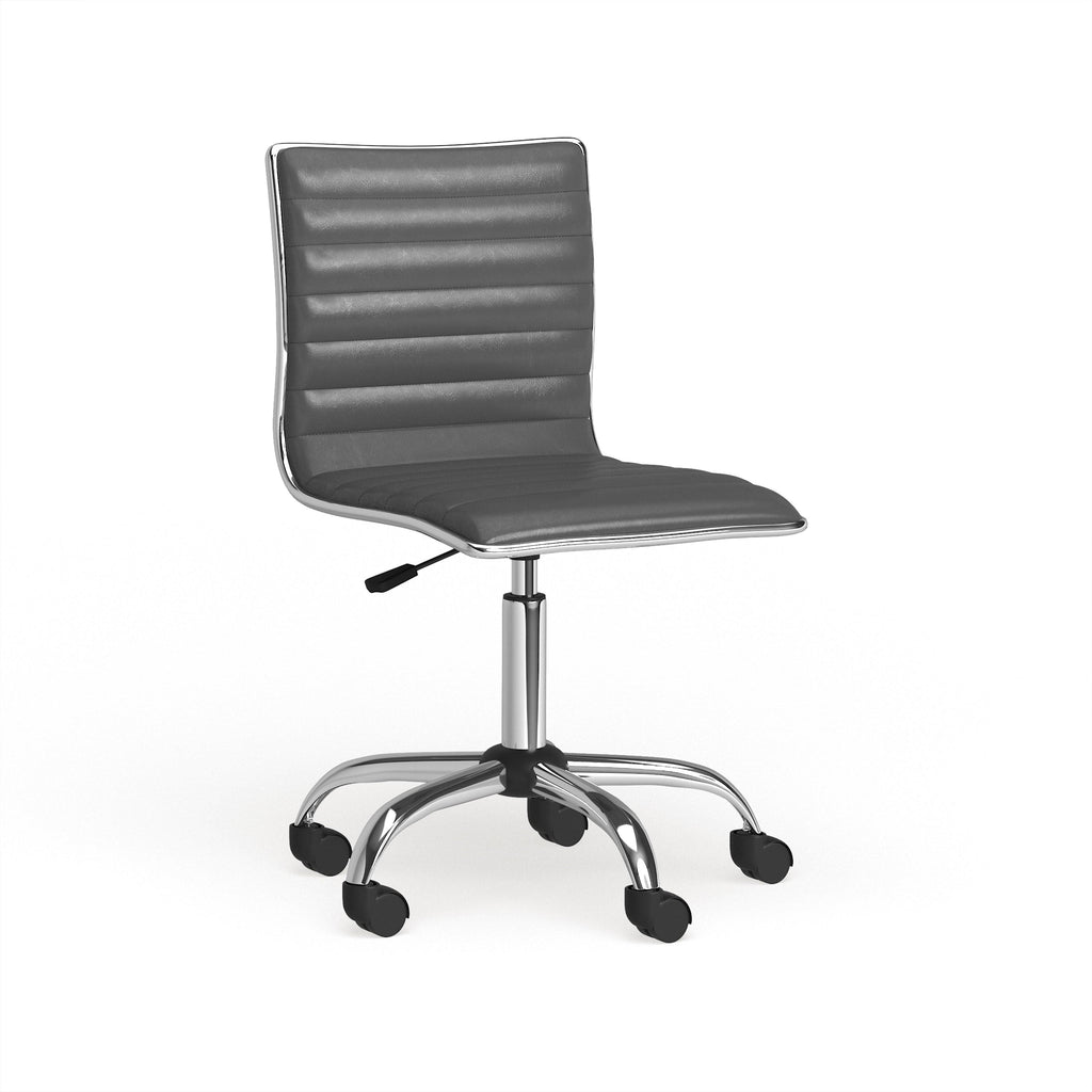 Grey Chrome Office Chair X25927