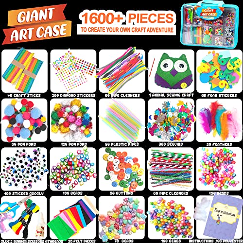 1600+ Pcs Arts and Crafts Supplies S76638