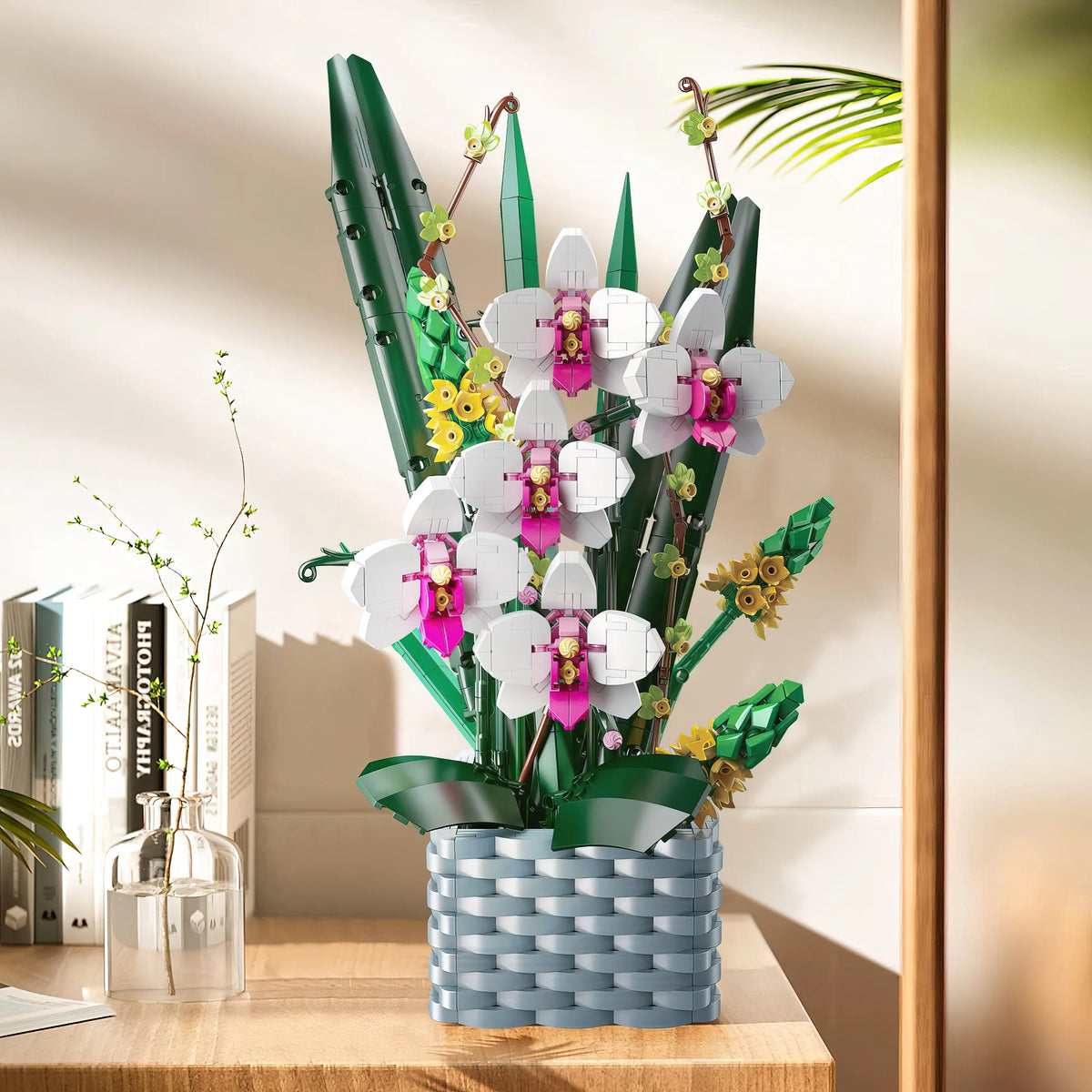 Multi Color Flower Building Block Set Orchid Bouquet Building Kit Toy G44022