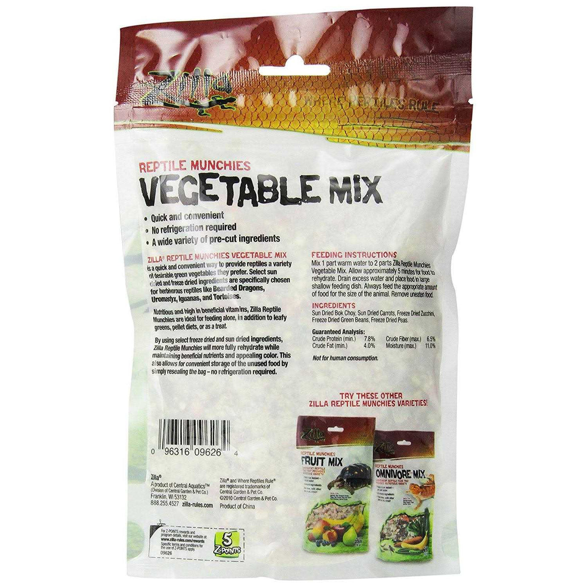 Vegetable Mix Reptile Food E399897