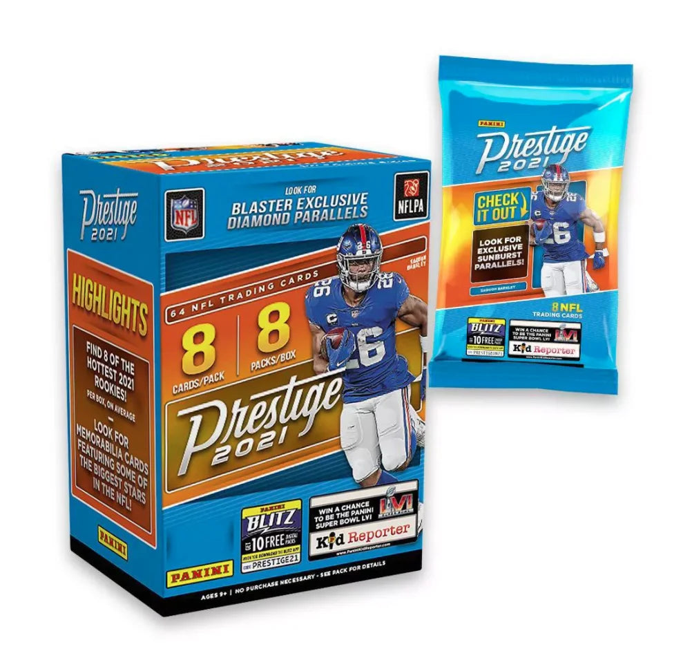 2021 Panini NFL Prestige Football Trading Card Blaster Box K461063