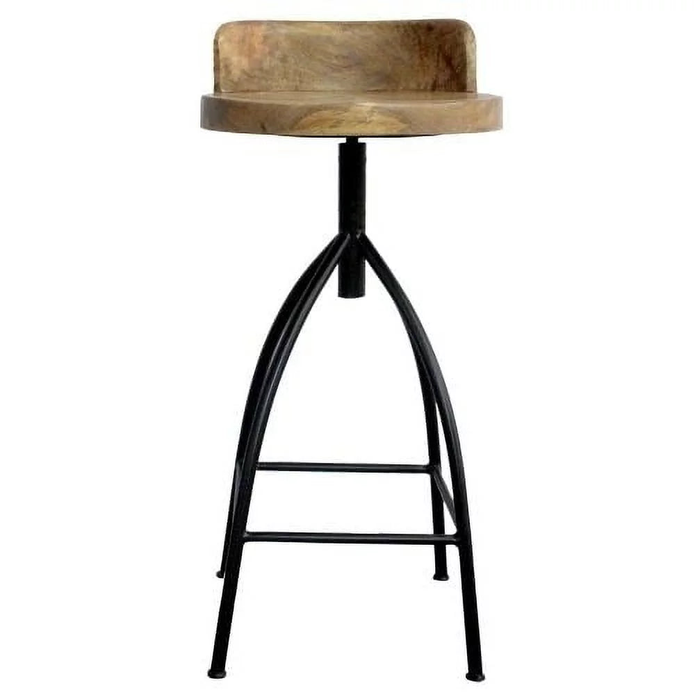 Adjustable Swivel Bar Stool With Backrest T114132