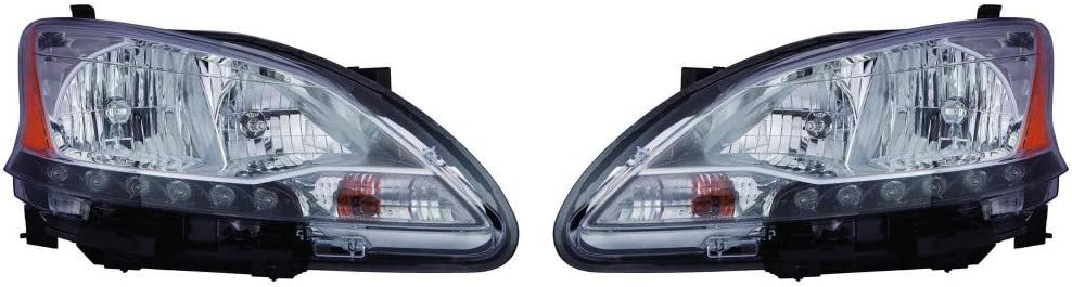 Headlight Assembly Pair for Nissan Sentra 2013-2015 G8667