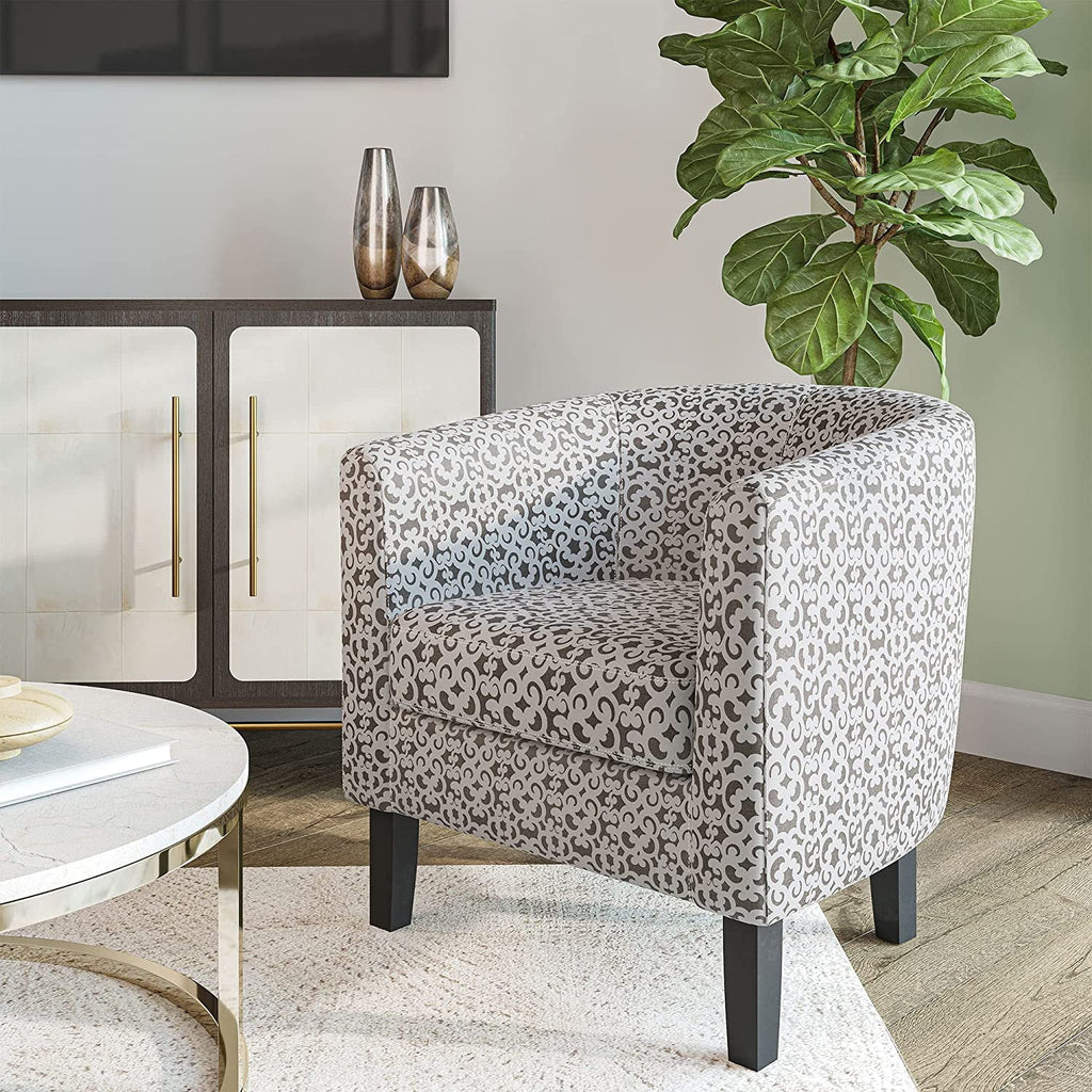 Linen Accent Chair with Plush Cushion G375