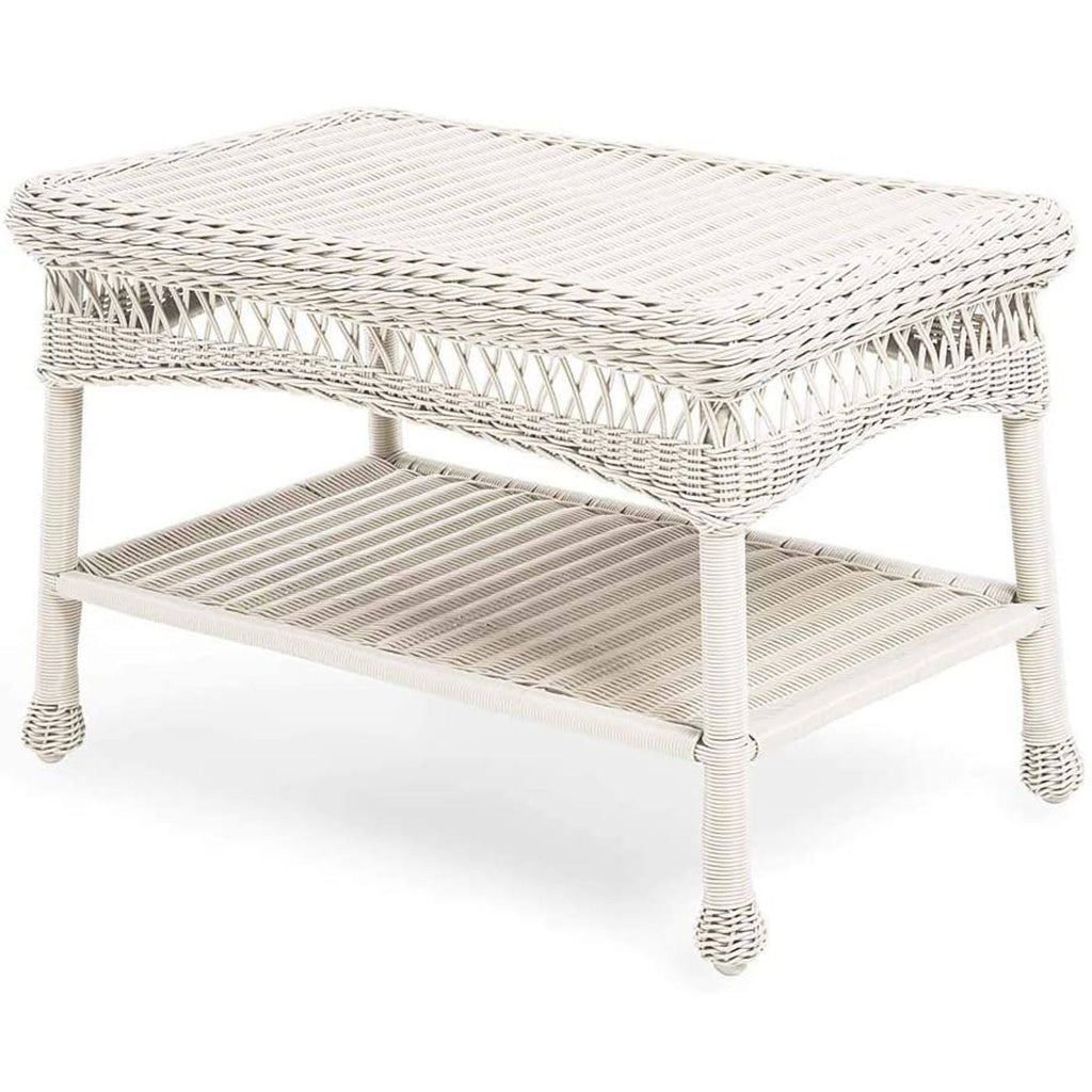 White Resin Wicker Coffee Table W374760