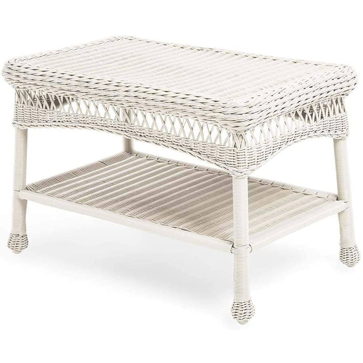 White Resin Wicker Coffee Table W374760