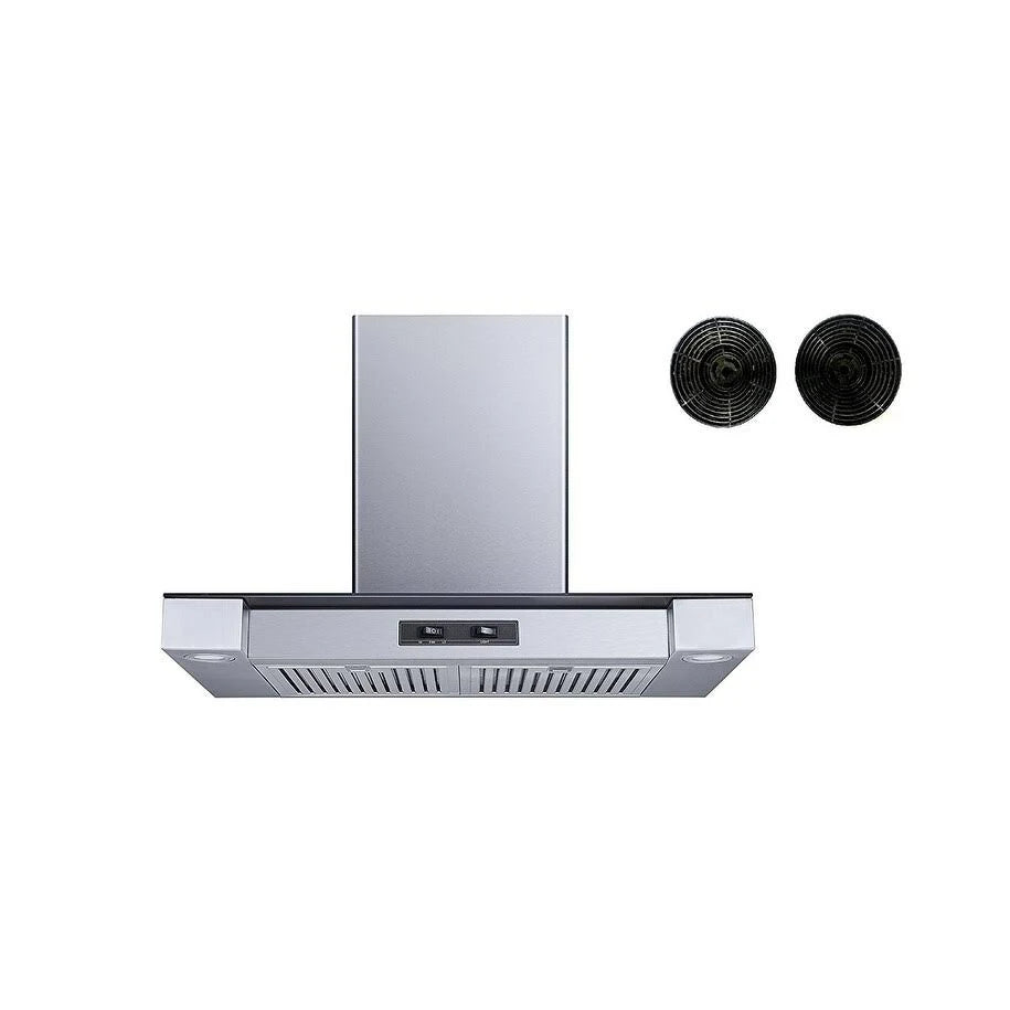 30x22 Stainless Steel Wall Mount Range Hood with Carbon Filters Y55993