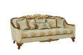 Brown & Gold Wood Trim Sofa U365836