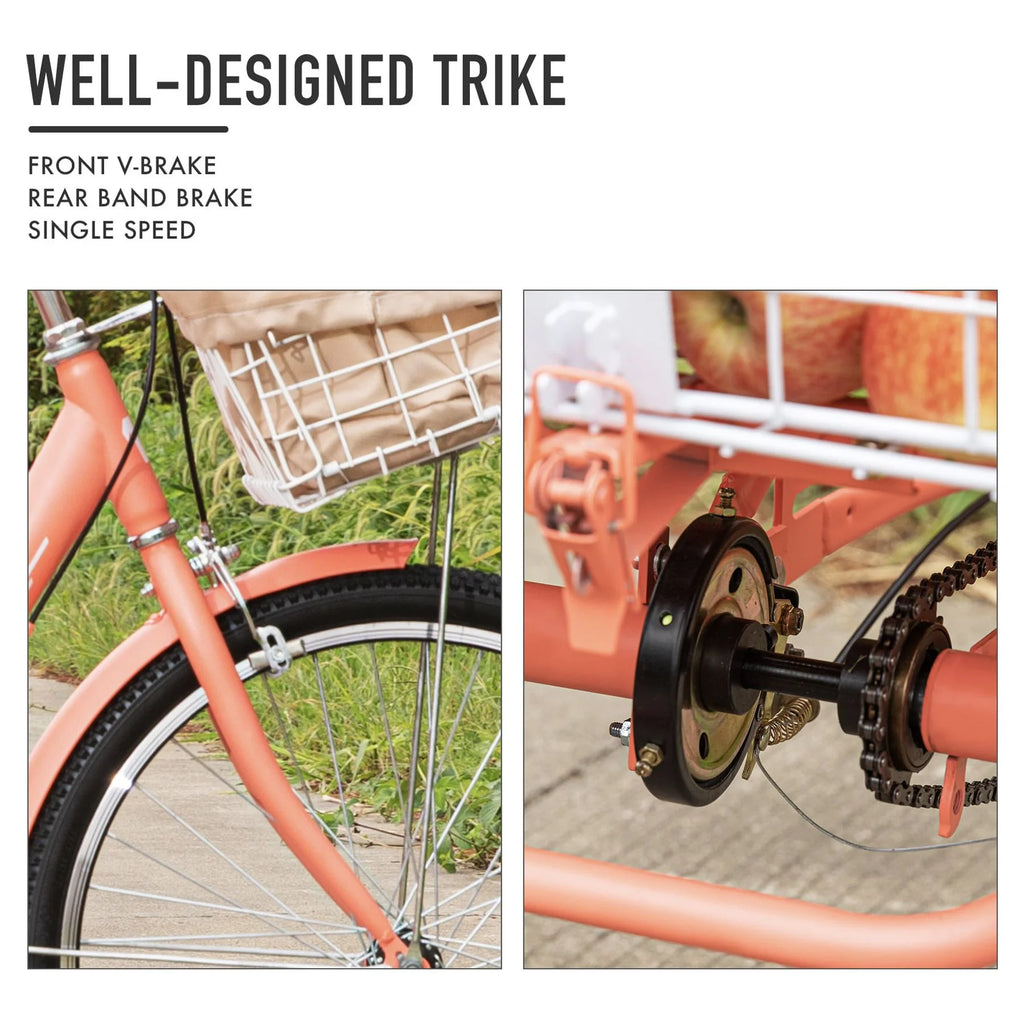 24 Inch Single Speed Adult Tricycle C117
