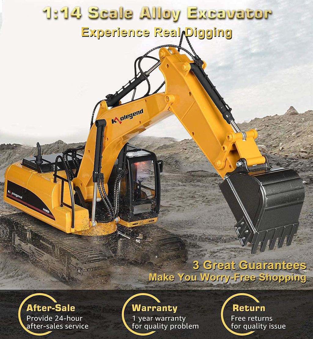 3 in 1 Remote Control Excavator with Metal Shovel, 15 Channel Construction Tractor S65049