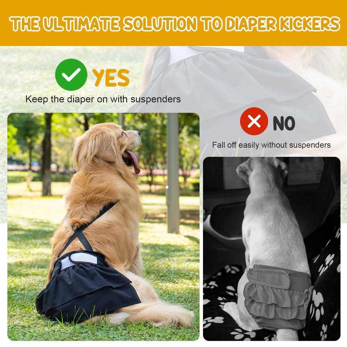 Washable Female Dog Diaper 3 Pack L49342