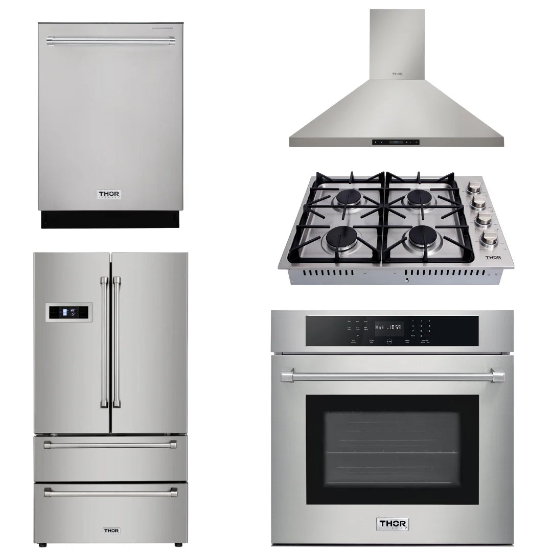 30 Wall Oven, Cooktop, Range Hood, Refrigerator, Dishwasher Y267783