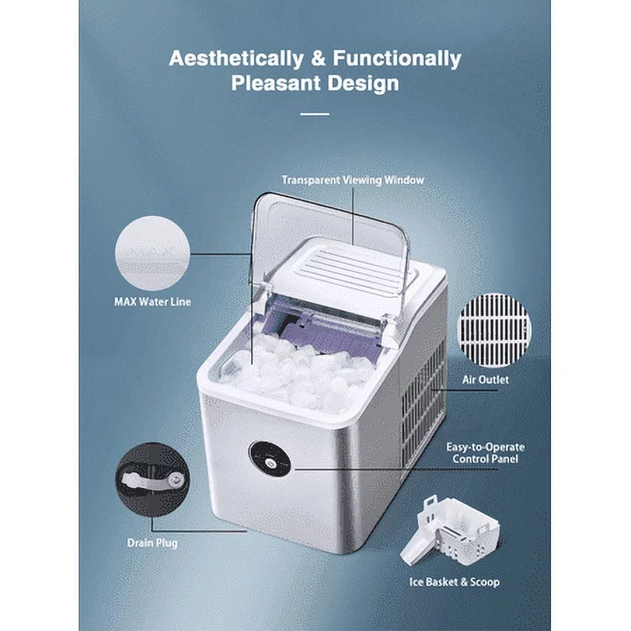 Countertop Ice Maker 28 lbs 2L with Scoop and Basket J83753