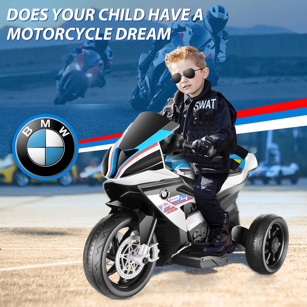 12V White 3 Wheels Kids Ride on Motorcycle G991