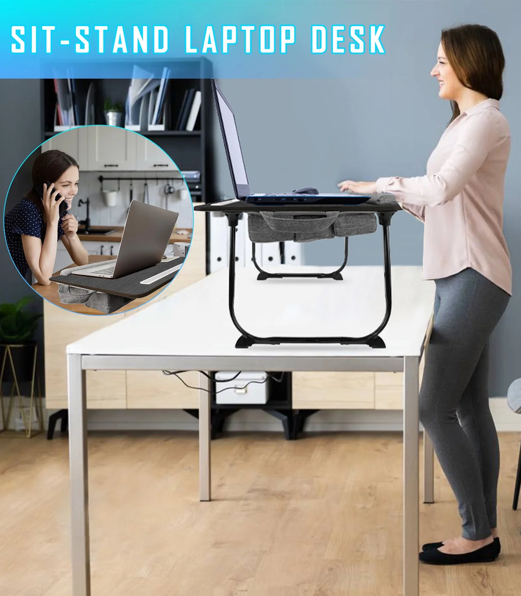 Large Foldable Laptop Bed Tray Table with Wrist Rest K345