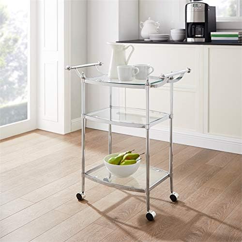 Chrome Metal Bar Cart L8274