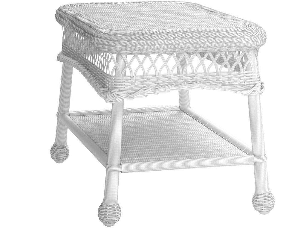 White Resin Wicker Coffee Table W374760