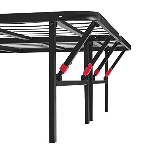 Black Twin Size Metal Platform Bed Frame with Storage Z39859