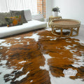 Genuine Leather Cowhide Rug Medium Tricolor 6' x 8' R5699