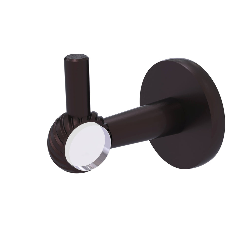Matte White Robe Hook with Twisted Accents X86283