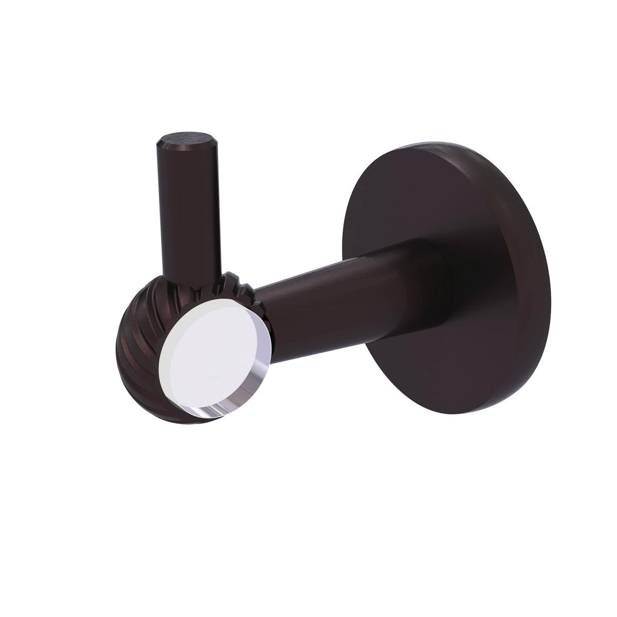 Matte White Robe Hook with Twisted Accents X86283