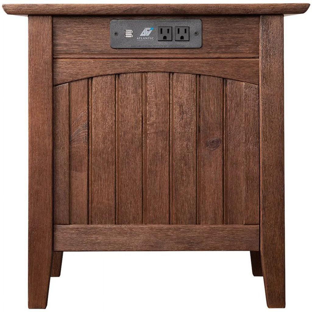 2 Piece Wood End Table Set in Burnt Amber U6145