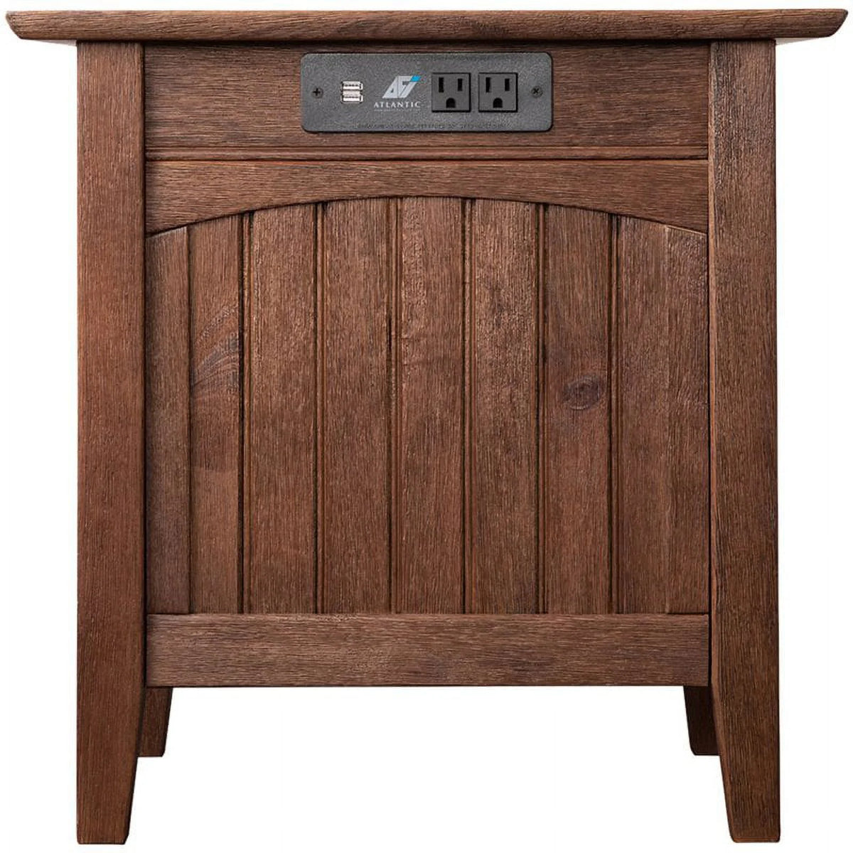 2 Piece Wood End Table Set in Burnt Amber U6145