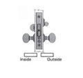Satin Brass RH Lever Mortise Lock with Strike Y8042