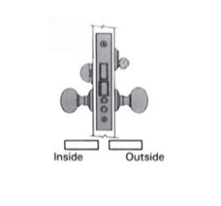 Satin Brass RH Lever Mortise Lock with Strike Y8042