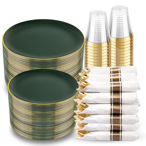 350 Pcs Plastic Dinnerware Set for 50 Guests V3071