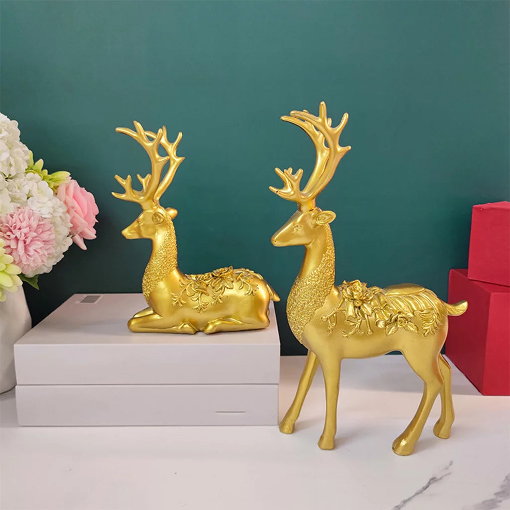 Elk Statue Decorative Figurine Sculpture R29968