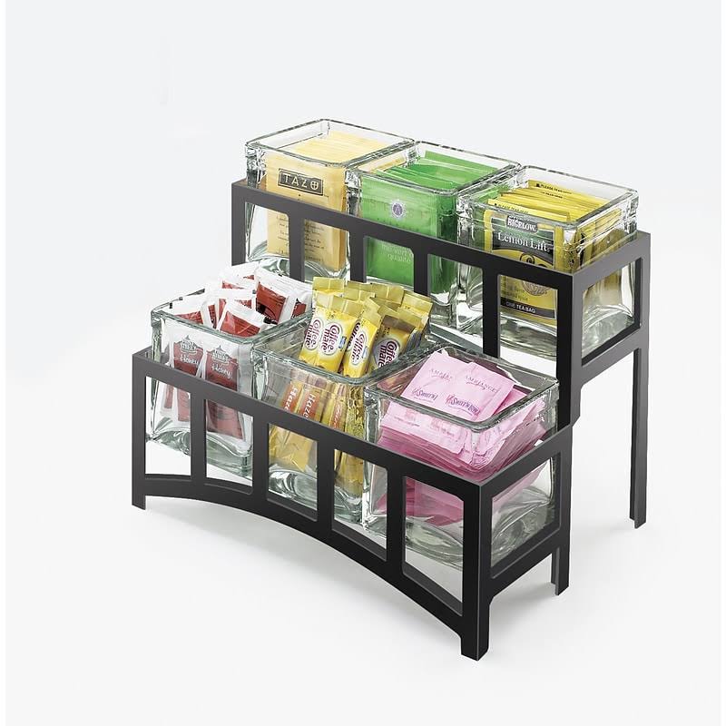 2 Tier Black Jar Display X357685