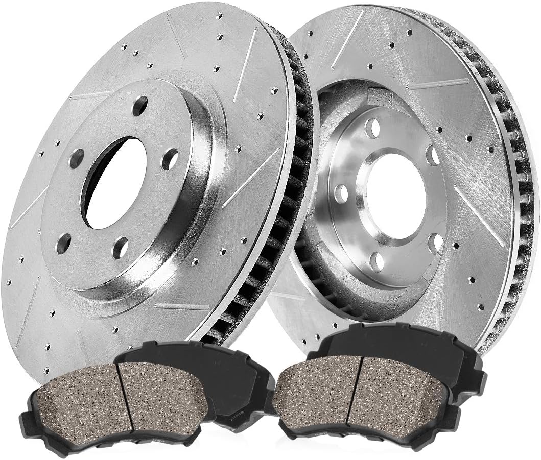 Front 280mm 5 Lug Rotors + Ceramic Brake Pads K99714