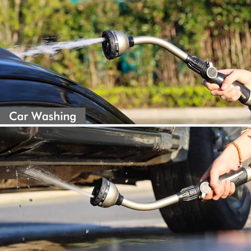Heavy Duty Metal Garden Hose Wand with 10 Spray Patterns K3062