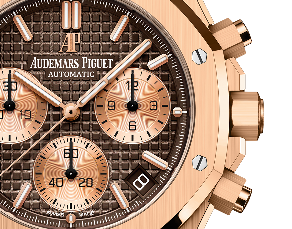Pink Gold Brown Dial Chronograph 41mm A96388