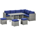 Wicker Sectional Sofa with Loveseats & Chairs H92906