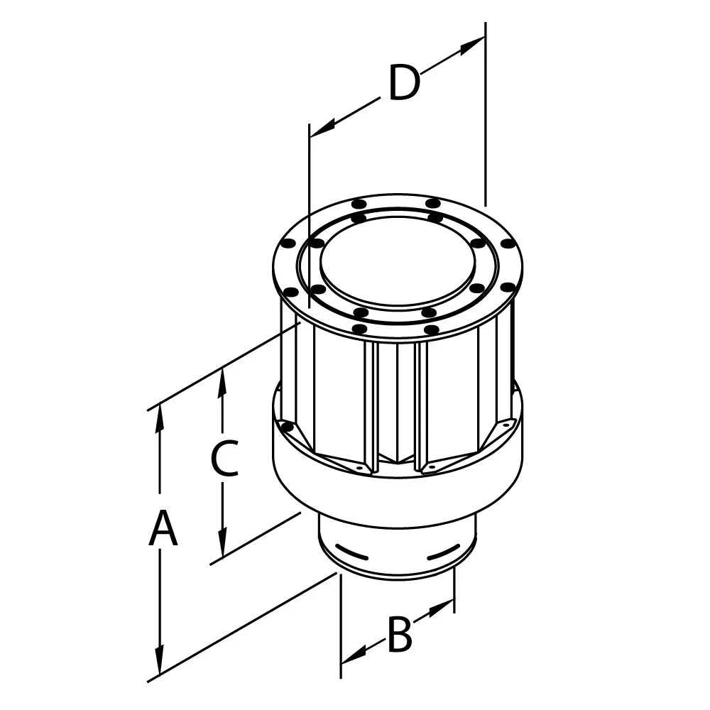 5" Inner Diameter Direct Vent Pipe - Galvanized I826537