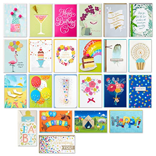 Assorted Boxed Christmas Cards Set Pack of 24 with Envelopes J803